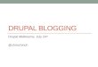 Blogging with drupal