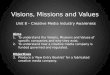 Visions, Missions and Values (DAPS 6)