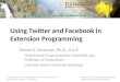 Using twitter and facebook in extension programming