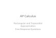 AP Calculus Rectangular and Trapezoidal Approximation FRQ Solutions