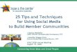 25 Tips and Techniques for Using Social Media to Build Member Communities