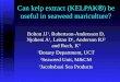 Can kelp extract (KELPAK) be useful in seaweed mariculture?
