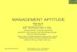 Management Aptitude Test 14  Nov