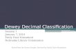 Dewey Decimal Classification Session 1
