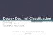 Dewey Decimal Classification Session 2