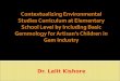 Contextualizing Environmental Studies Curriculum at Elementary School Level by Including Basic Gemmology for Artisan’s Children in Gem Industry  