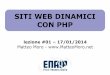 Corso PHP ENAIP - lezione #01 - 17/01/2014
