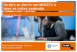 De do's en dont's van MOOC's & open en onlin onderwijs