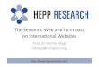 The Semantic Web and its Impact on International Websites