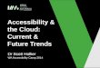 Accessibility & the Cloud: Current & Future Trends - Dr Scott Hollier at the WA Accessibility Camp 2014