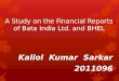 Financial analysis of BHEL and Bata India
