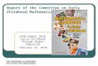 Report of the Committee on Early Childhood Mathematics - The National Academies