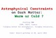Astrophysical constraints on dark matter