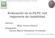 Tesis: Evaluación de la OLPC con Ingeniería de Usabilidad. Segunda Expocisión