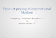 Product pricing in international markets