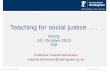 Social justice teaching - PGCE lecture