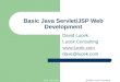 Basci Java Servlet/JSP Web Development