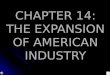 Chapter 14 Expansion of American Industry