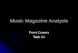 Music Magazine Analysis Front Cover