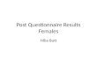 Post questionnaire results   females