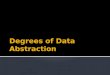 Degrees of data abstraction