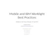 Mobile and IBM Worklight Best Practices