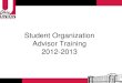 Advisor Training 12-13