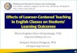 Learner centered teaching