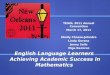 English Language Learners Achieving Academic Success in Mathematics