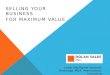 Selling your business for maximum value