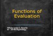 Escano functions of evaluation