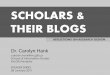 (Jan 2011) Scholars, their Blogs, and Digital Preservation: Reflections on Research Design