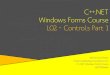 C++ Windows Forms L02 - Controls P1
