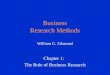 Business Research Methods, 9th ed.Chapter 1