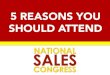 5 reasons you should attend national sales congress