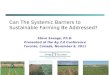 Systemic Barriers to Sustainable Farming