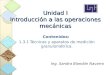 Unidad I Introducción a las operaciones mecánicas Contenidos: 1.3.1Técnicas y aparatos de medición granulométrica. Ing. Sandra Blandón Navarro