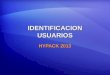 IDENTIFICACION USUARIOS HYPACK 2013. Identificación Usuarios Cada instalación HYPACK ® puede soportar múltiples usuarios. Cada instalación HYPACK ® puede