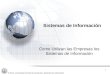 © 2012, Universidad Central de Venezuela. Sistemas de Información. Como Utilizan las Empresas los Sistemas de Información 1 Sistemas de Información UNIVERSIDAD