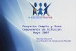 Proyecto Cumple y Gana Componente de Difusión Mayo 2007 Natalia Álvarez R. Coordinadora de Componente Difusión