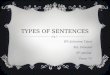 Types of sentences. Tijani, Julianne