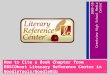 How to Cite a Book Chapter/Essay from EBSCOhost Literary Reference Center