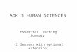 Essential human sciences in 2 lessons (with extension if required)