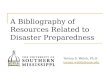 A Bibliography of Resources Related to Disaster Preparedness