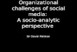Social media and socio analysis