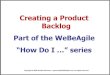Creating A Product Backlog
