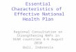 National health planning assessment framework