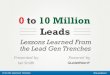 0 to 10 Million Leads : Lessons learned from the lead gen trenches