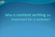 Why Content Writing is Important