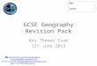 GCSE OCR B Revision pack 2013